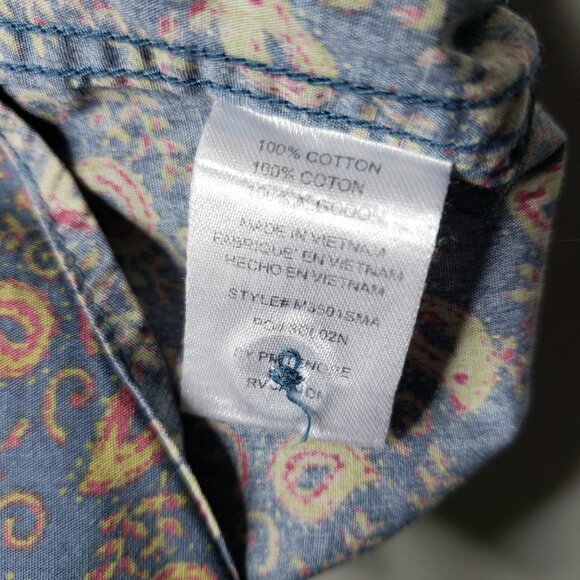 RVCA Men's Sz S Floral Patterned Short Sleeve Button Up Shirt - Picture 5 of 5